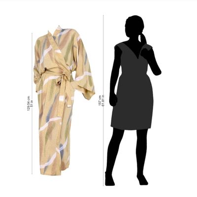 Alternate image for Womens Batik Patterned Robe Sweet Nuance