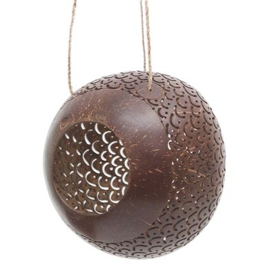 Alternate image for Coconut Shell Hanging Birdhouse from Indonesia Sea Scales