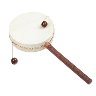 Alternate image for Hand Made Indonesian Wood Handled Drum Dancing Vibes