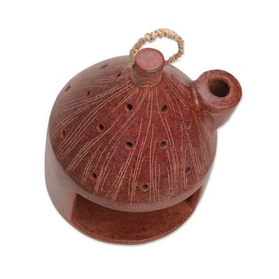 Alternate image for Artisan Made Terracotta Ceramic Birdhouse from Indonesia Cozy Hut