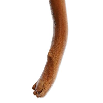 Alternate image for Dachshund Dog Paw Wood Back Scratcher Hand Carved in Bali Dachshund Delight in Natural