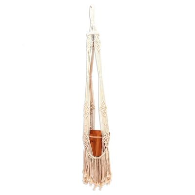 Alternate image for Handwoven Single Cotton Flower Pot Hanger from Bali Tegalalang Plants