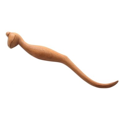 Alternate image for Handmade Suar Wood Gecko Back Scratcher from Bali Sleepy Gecko