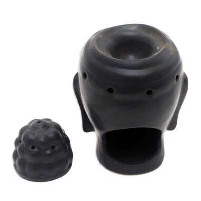 Alternate image for Hand Crafted Buddha Oil Warmer from Bali Buddha Head