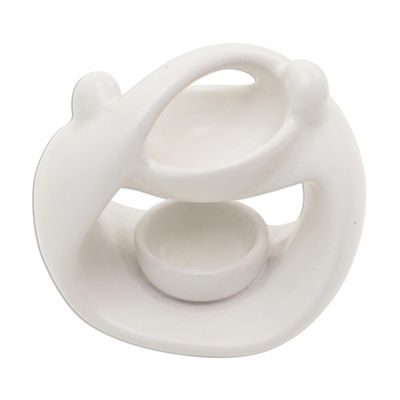 Alternate image for White Ceramic Sculptural Oil Warmer Warm Feelings