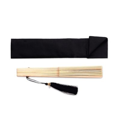 Alternate image for Baris Dance Mahogany Wood Hand Fan from Bali Baris Dance