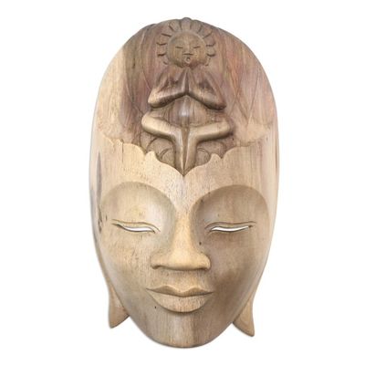 Alternate image for Balinese Hibiscus Wood Meditation Mask Meditation Center