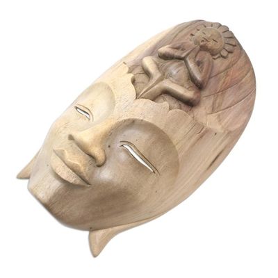 Alternate image for Balinese Hibiscus Wood Meditation Mask Meditation Center