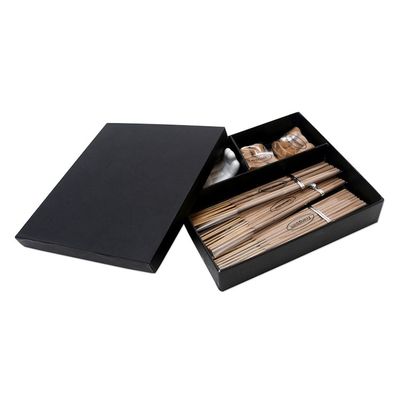 Alternate image for Lavender and Frangipani Ceramic Incense Set White Palm