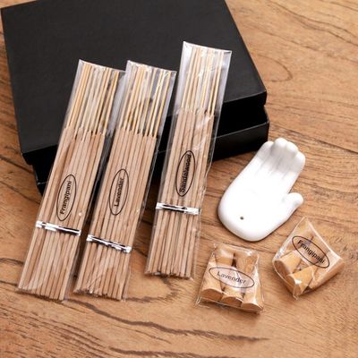 Alternate image for Lavender and Frangipani Ceramic Incense Set White Palm