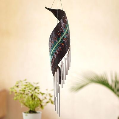Alternate image for Handcrafted Coconut Fiber Wind Chime from Bali Sunset Melody