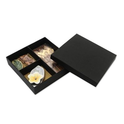 Alternate image for Floral-Themed Ceramic Incense Set Balinese Aroma