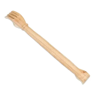Alternate image for Wood Back Scratcher Carved by Hand in Bali with Owl Motif Give Me a Hand