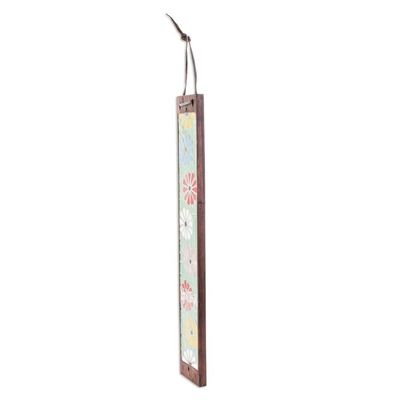 Alternate image for Handmade Glass Floral Mosaic Incense Holder in Bright Hues Floral Morning