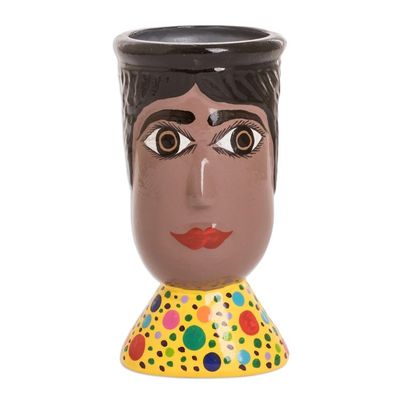 Alternate image for Hand-Painted Dotted Ceramic Flower Pot from Guatemala Santa Catarinas Giant