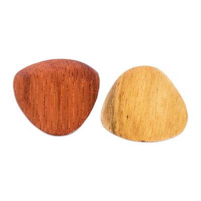 Alternate image for Reclaimed Natural Tropical Wood Guitar Picks Pair Eco-Beat