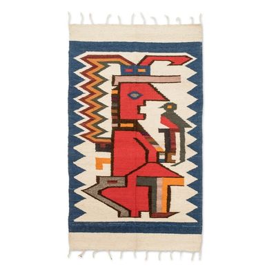 Alternate image for Handloomed Acrylic Area Rug of Hero Tecun Uman 2.5x5 Tecun Uman