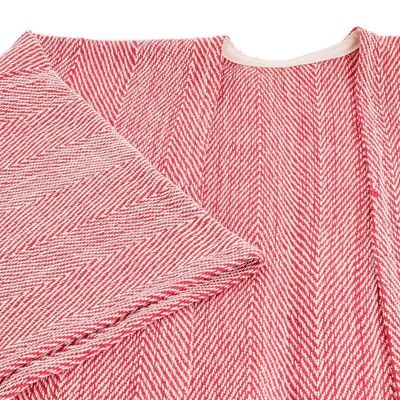 Alternate image for Strawberry Ruana Made with 100 Cotton in El Salvador Strawberry Cojutepeque