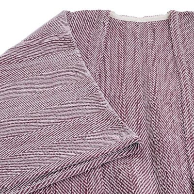 Alternate image for Striped Mahogany Ruana Made with 100 Cotton in El Salvador Mahogany Cojutepeque