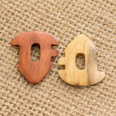 Alternate image for Reclaimed Estoraque and Cypress Wood Guitar Picks Pair Eco Melody