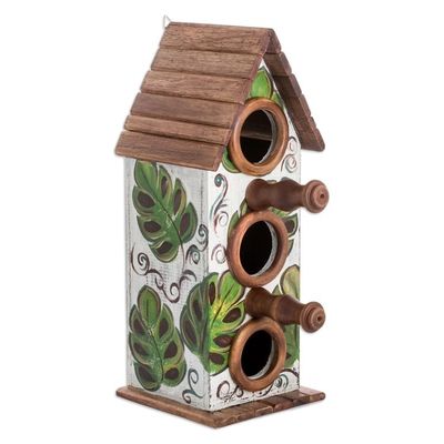 Alternate image for Shabby Chic Hand-Painted Birdhouse from Reclaimed Pinewood My Countrys Flora