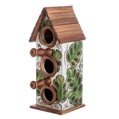 Alternate image for Shabby Chic Hand-Painted Birdhouse from Reclaimed Pinewood My Countrys Flora