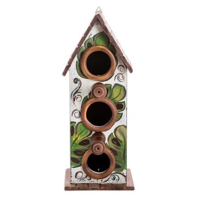 Alternate image for Shabby Chic Hand-Painted Birdhouse from Reclaimed Pinewood My Countrys Flora