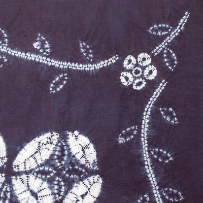 Alternate image for Flower of Life Indigo Cotton Batik Hand Crafted Tablecloth Flower of Life