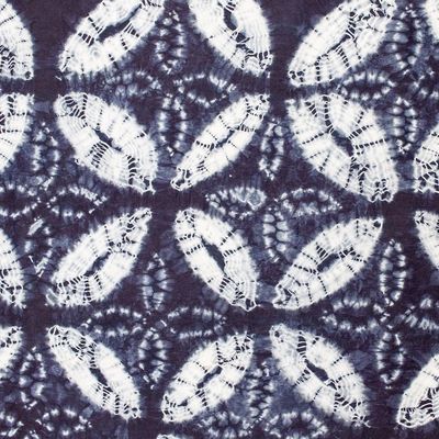 Alternate image for Flower of Life Indigo Cotton Batik Hand Crafted Tablecloth Flower of Life