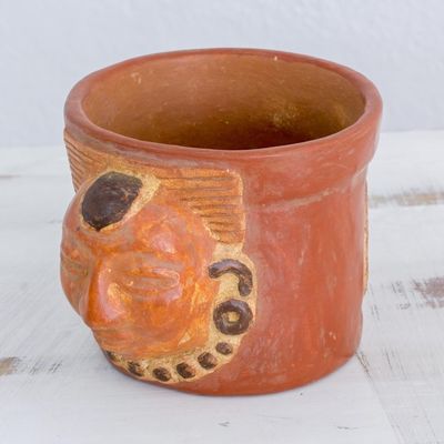 Alternate image for Handcrafted Ceramic Vase with Antiqued Finish Pibil King
