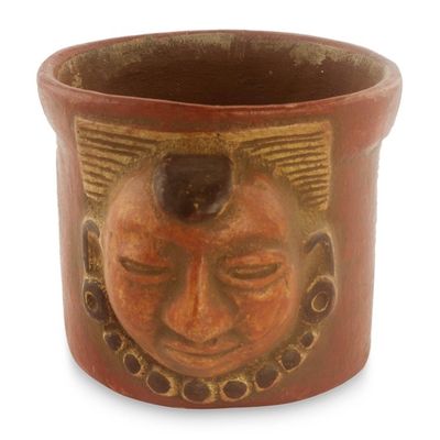 Alternate image for Handcrafted Ceramic Vase with Antiqued Finish Pibil King