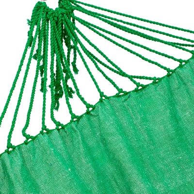 Alternate image for Handwoven Cotton Single Hammock in Viridian from Guatemala Forest Trail
