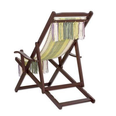 Alternate image for Adjustable Wood Frame Recycled Cotton Blend Hammock Chair Paradise Fields