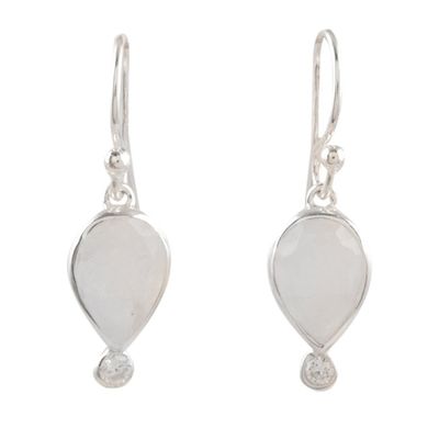 Alternate image for Rainbow Moonstone and Cubic Zirconia Jewelry Set Minor Moon