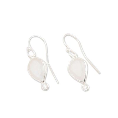 Alternate image for Rainbow Moonstone and Cubic Zirconia Jewelry Set Minor Moon