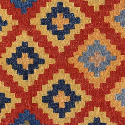 Alternate image for Handcrafted Indian Wool Area Rug 4 x 6 Hand of Glory