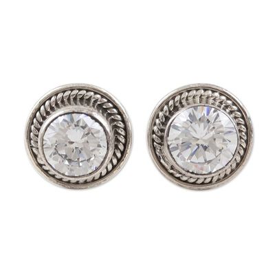 Alternate image for Sterling Silver and Cubic Zirconia Jewelry Set Pair Sparkling Water