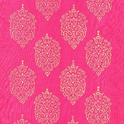 Alternate image for Block-Printed Cotton Blend Shawl from India Ruby Sea