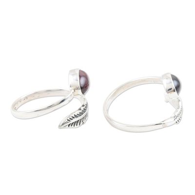 Alternate image for Garnet and Sterling Silver Toe Rings Pair Late Autumn