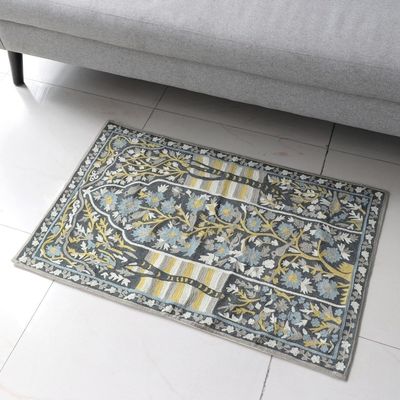 Alternate image for Chain-Stitched Wool and Cotton Tree Motif Rug Winged Paradise