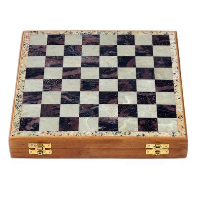 Alternate image for Hand Carved Soapstone Chess Set Mughal Leisure