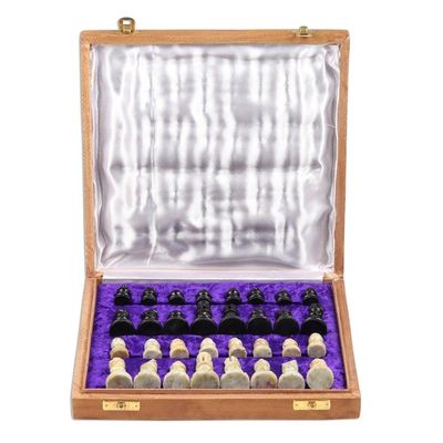 Alternate image for Hand Carved Soapstone Chess Set Mughal Leisure