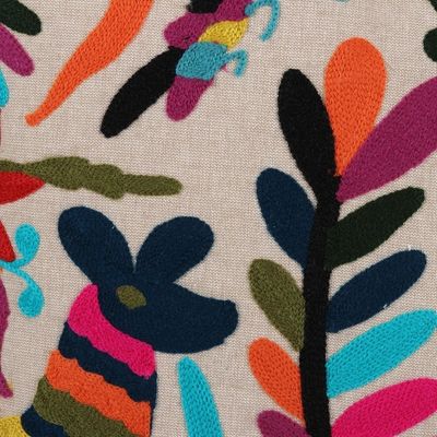 Alternate image for Animal-Themed Cotton Cushion Covers from India Pair Enchanted Forest