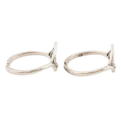 Alternate image for Handmade Sterling Silver Toe Rings from India Pair Diamond Tiara