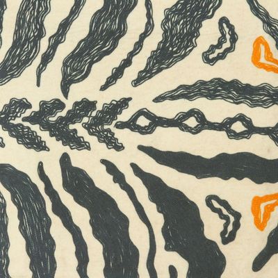 Alternate image for Chain Stitched 100 Wool Zebra Motif Rug from India 4x6 Zebra Safari