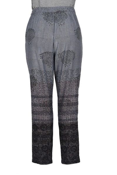 Alternate image for Block Printed Geometric Cotton Trousers from India Casual Summer