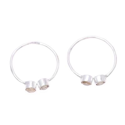 Alternate image for Sparkling Citrine Toe Rings Crafted in India Twin Elegance