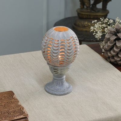 Alternate image for Handcrafted Soapstone Candle Holder from India Magical Globe