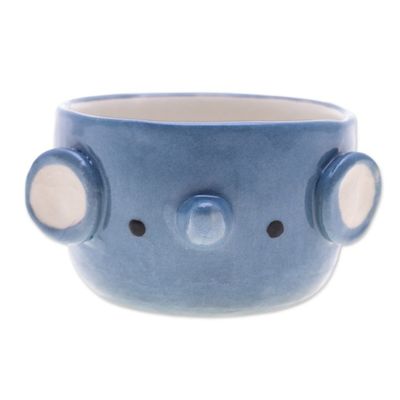 Alternate image for Elephant Ceramic Mini Flower Pot Made in Thailand Small Elephant Spring