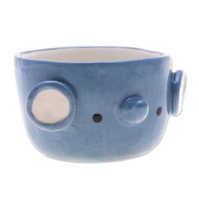 Alternate image for Elephant Ceramic Mini Flower Pot Made in Thailand Small Elephant Spring